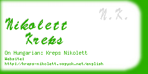 nikolett kreps business card